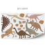 Earthy dinosaur wall stickers