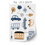 Car wall stickers -  Cars with trees & houses