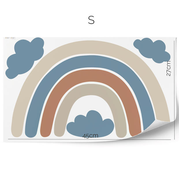 Rainbow wall sticker (Soft blue)