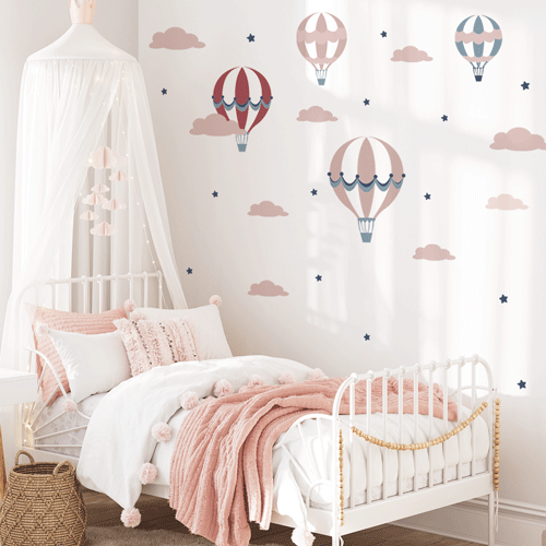 Air balloons wall stickers - Up and away