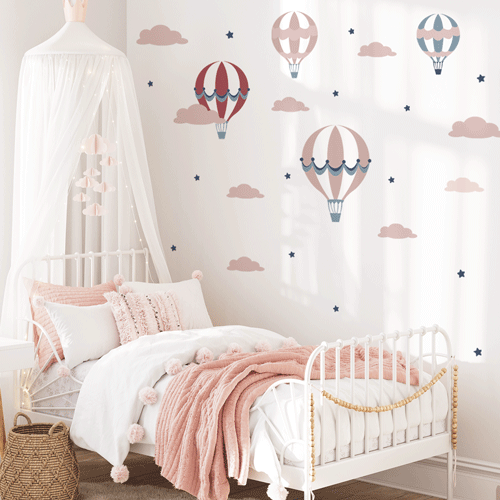 Air balloons wall stickers - Up and away