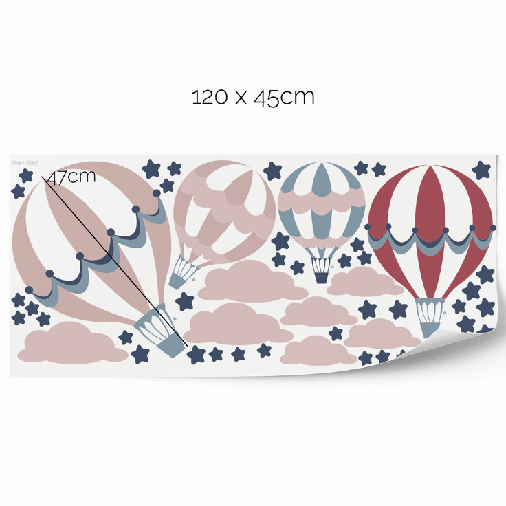 Air balloons wall stickers - Up and away