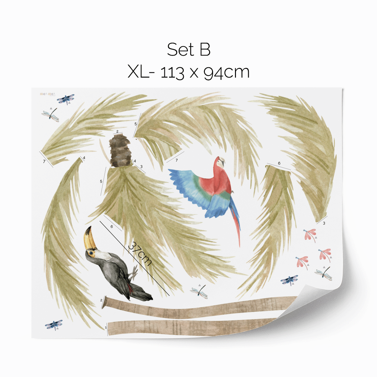 Wall stickers -  Palm trees safari