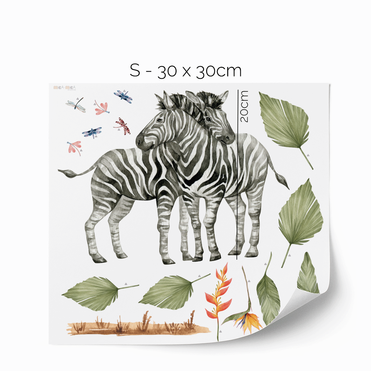 Jungle wall stickers - Zebras safari