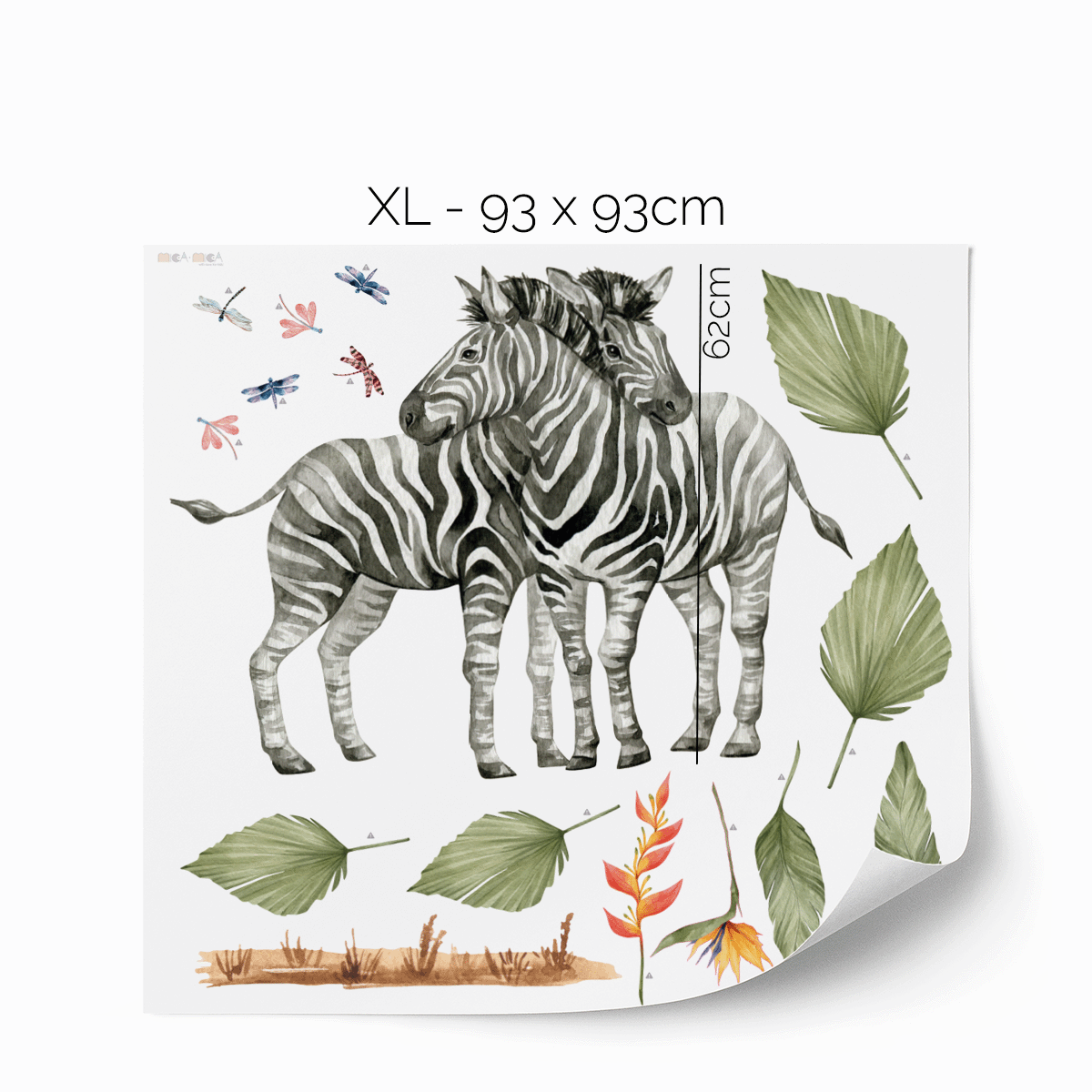 Jungle wall stickers - Zebras safari