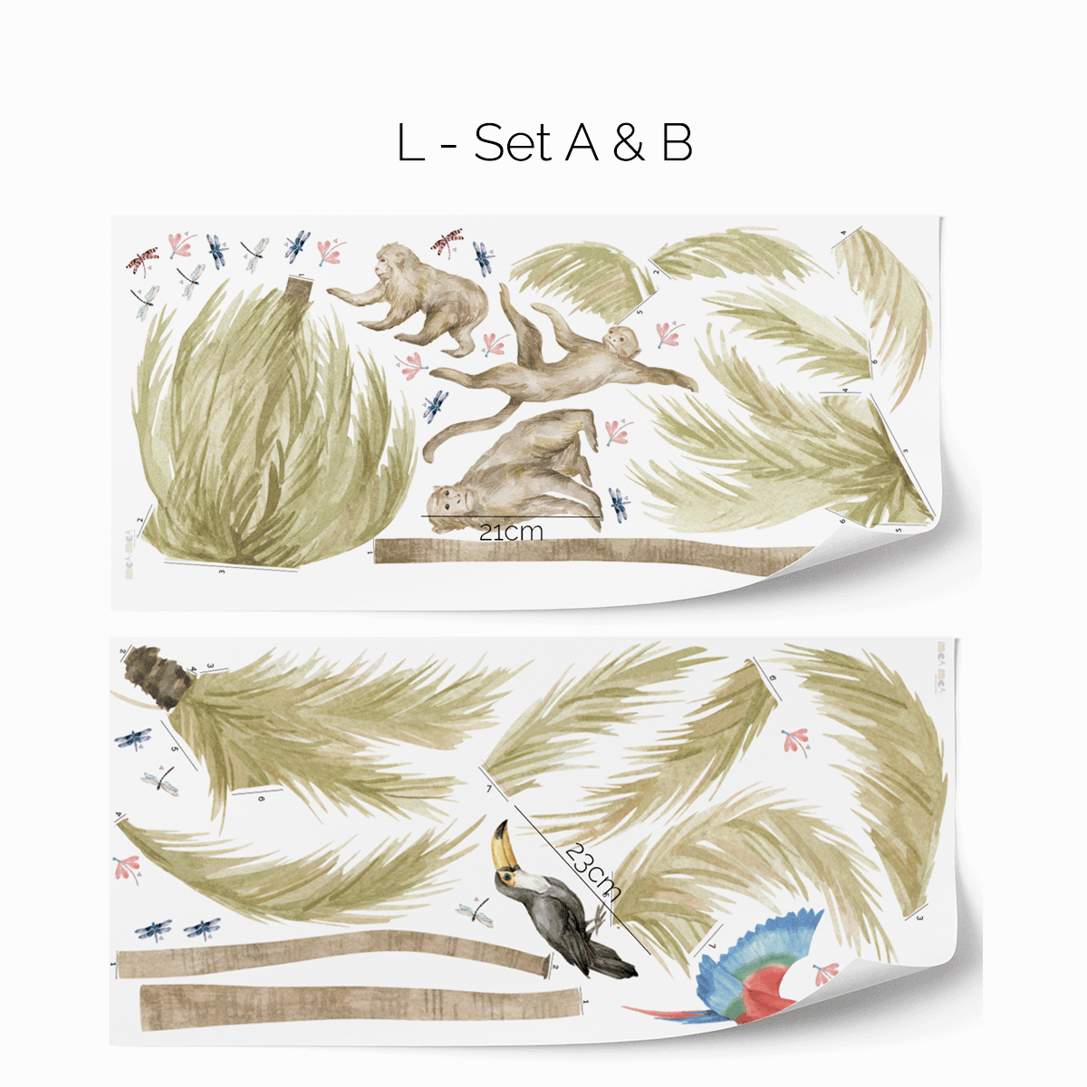 Wall stickers -  Palm trees safari