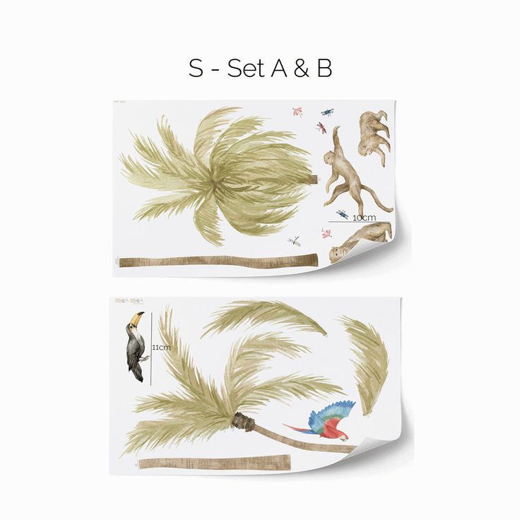 Wall stickers -  Palm trees safari