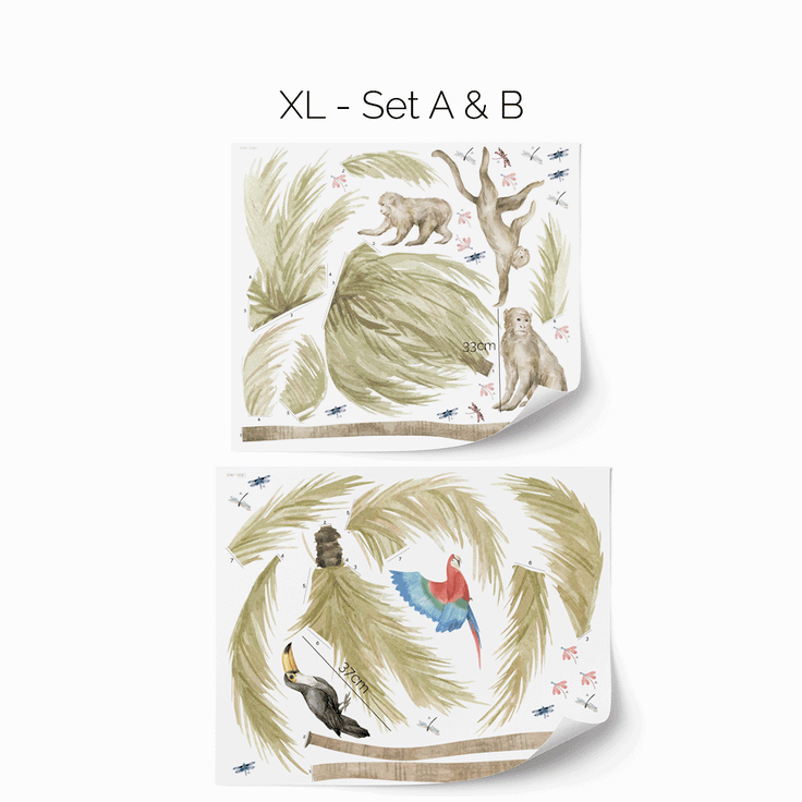 Wall stickers -  Palm trees safari