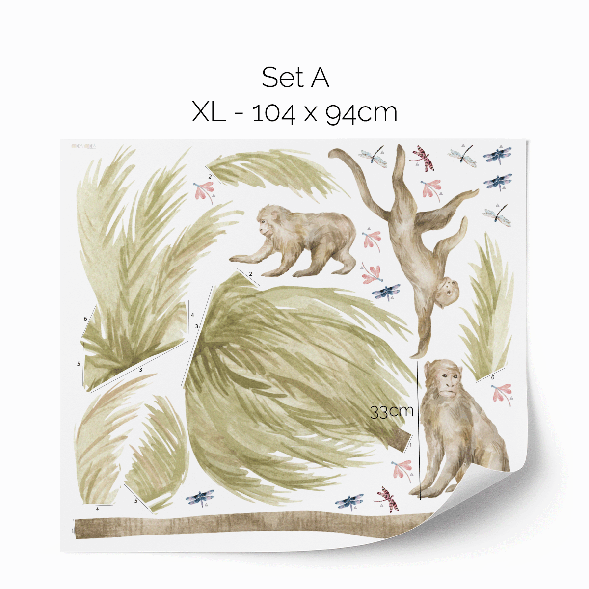 Wall stickers -  Palm trees safari