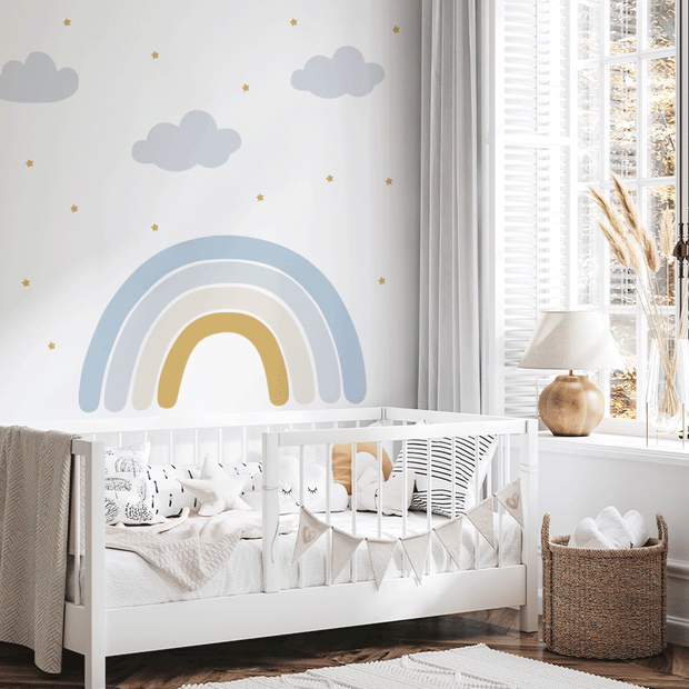Rainbow wall sticker Mustard