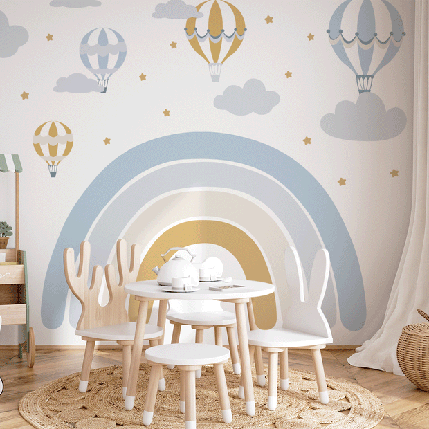 Rainbow wall sticker Mustard