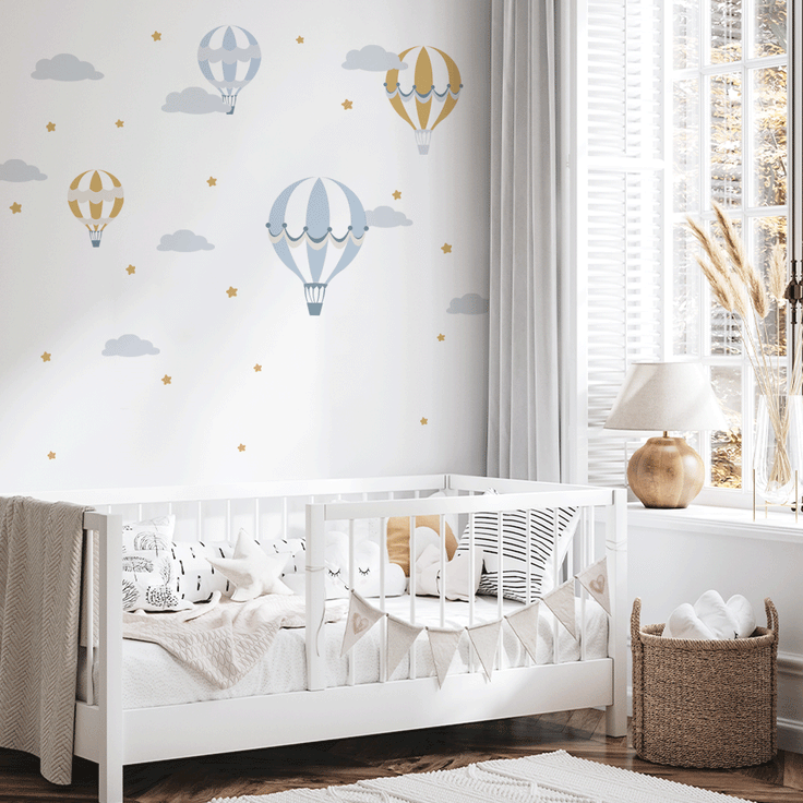 Air balloons wall stickers - Up and away