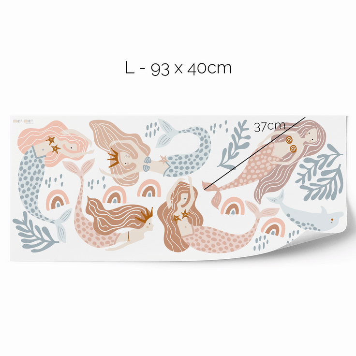 Mermaid wall boho stickers