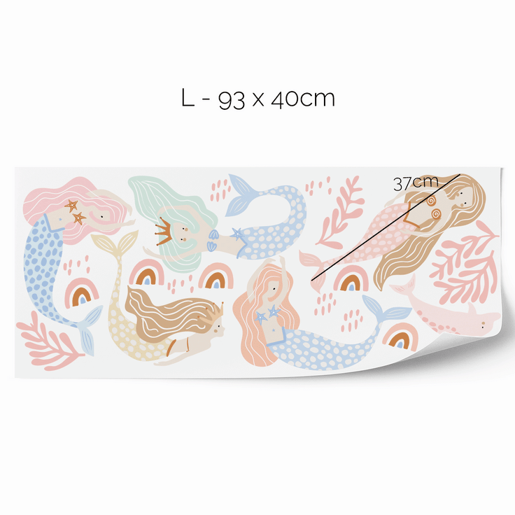 Mermaid wall stickers (Pastel)
