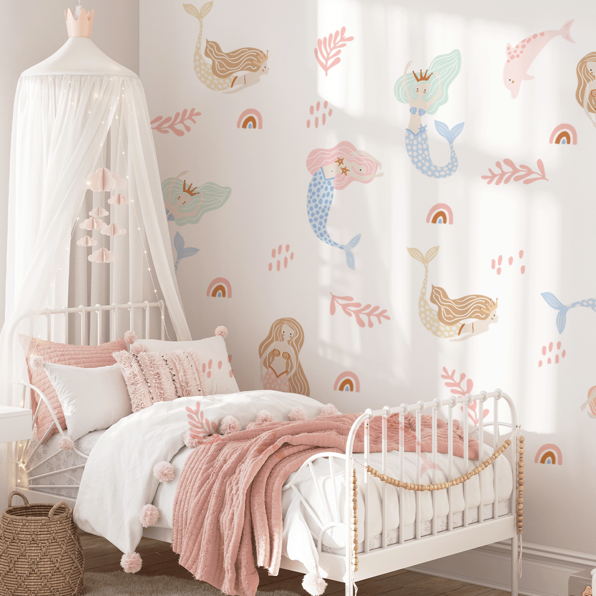 Mermaid wall stickers (Pastel)
