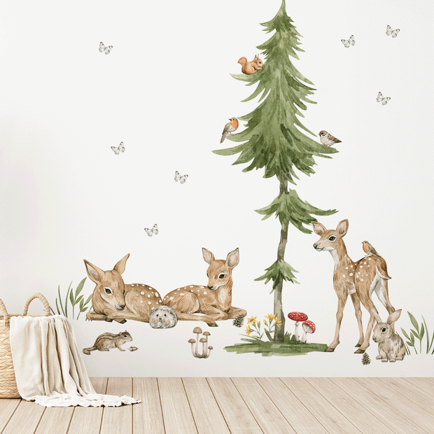 Wall stickers - Deer with tree