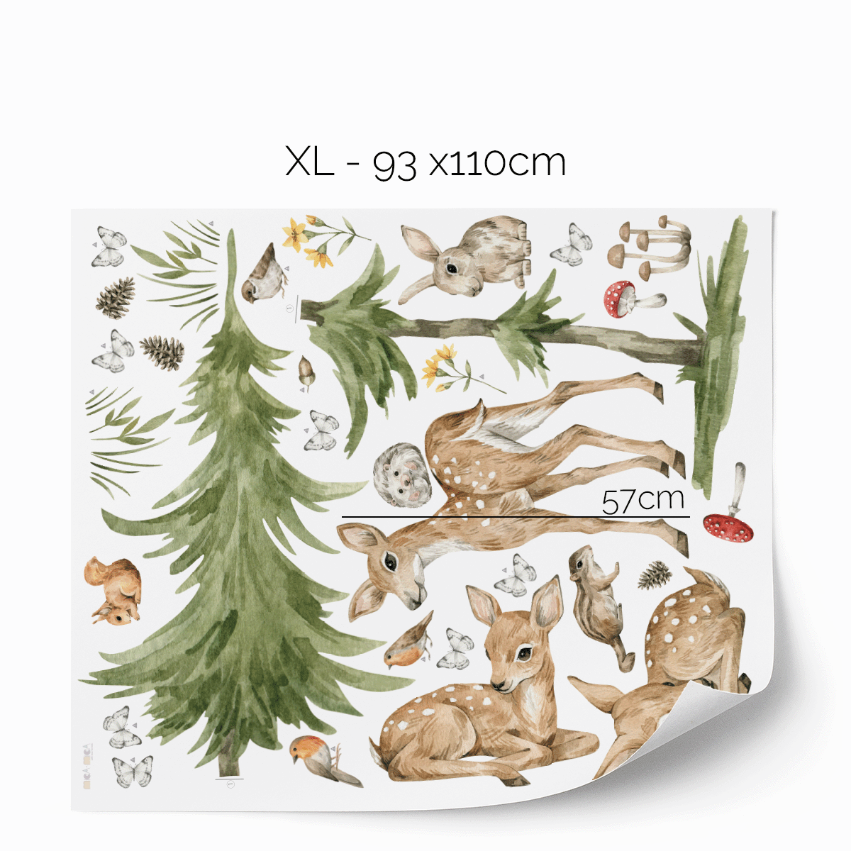 Wall stickers - Deer with tree