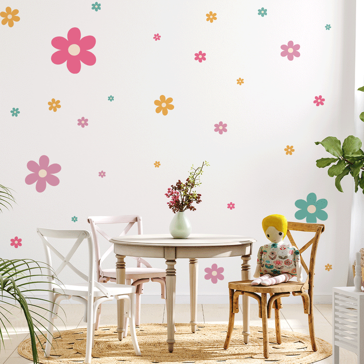 Flower cheerful stickers