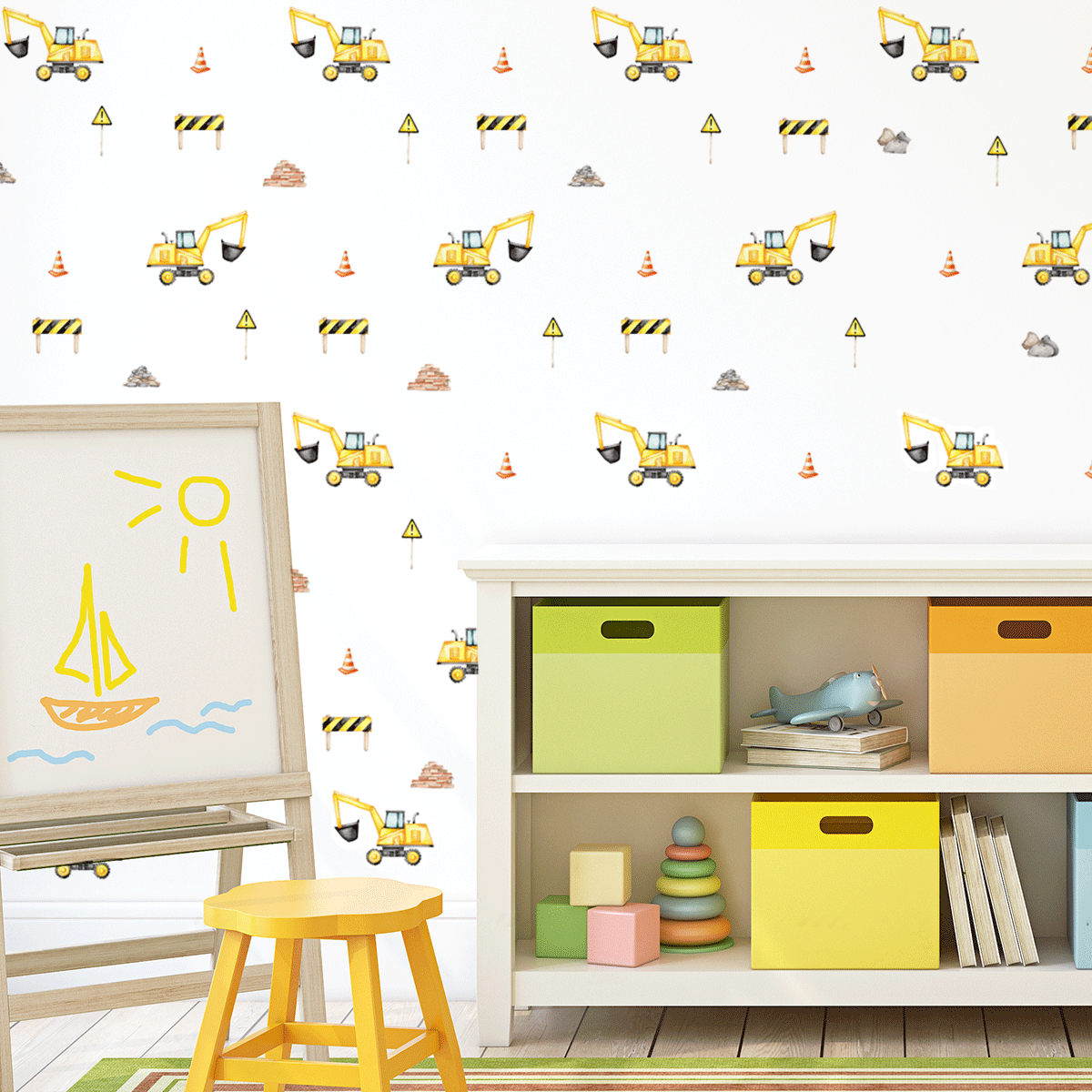 Digger wall stickers