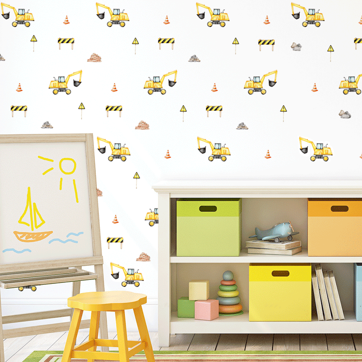 Digger wall stickers