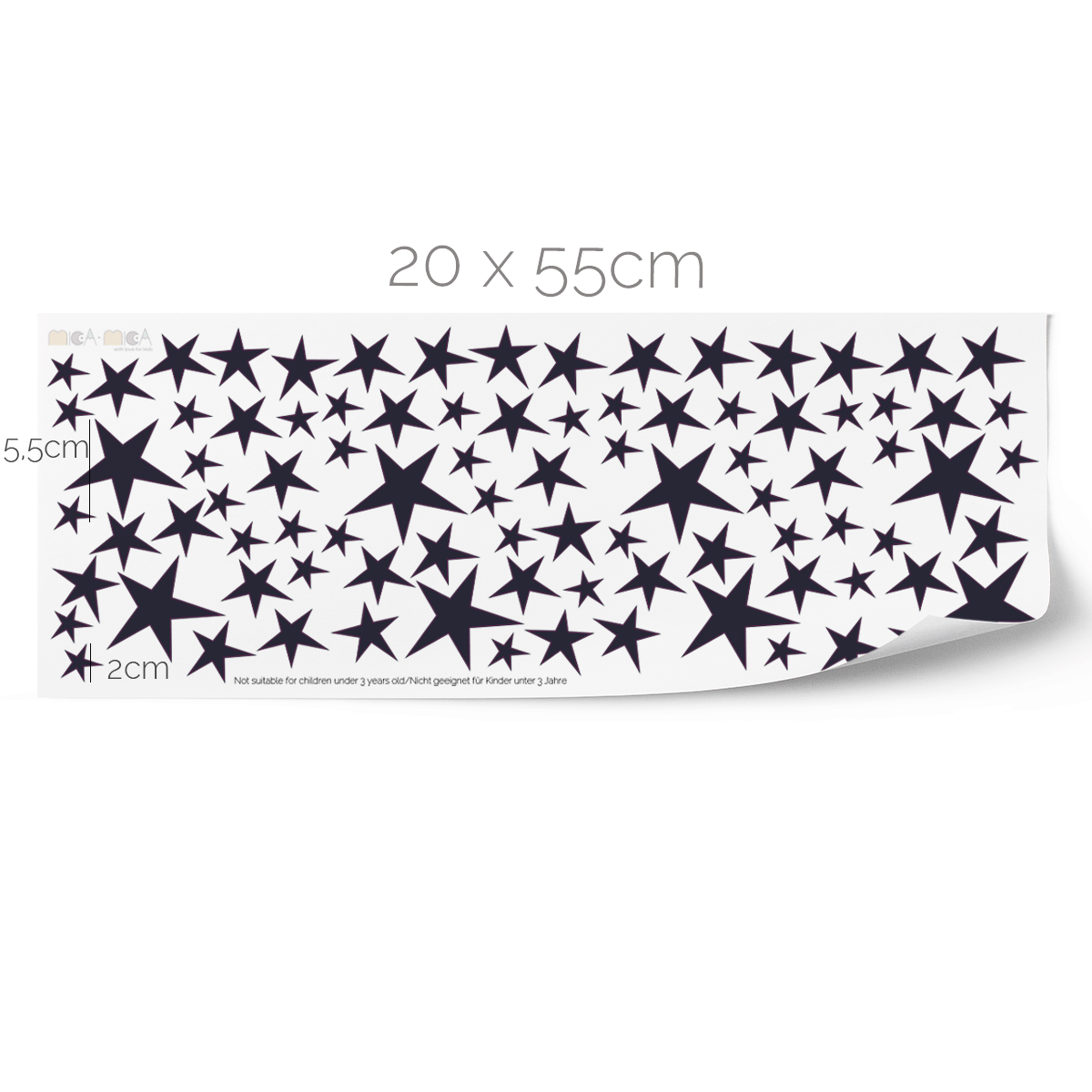 Space wall sticker - Moon with stars