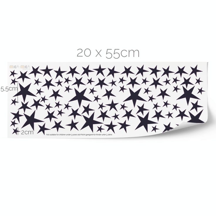 Space wall sticker - Moon with stars