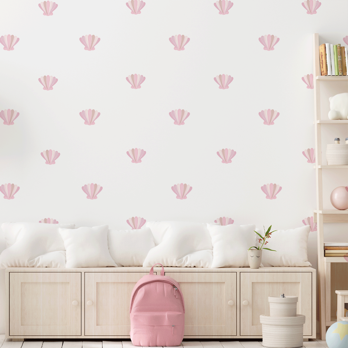 Mini-shells wall stickers - Dusty rose