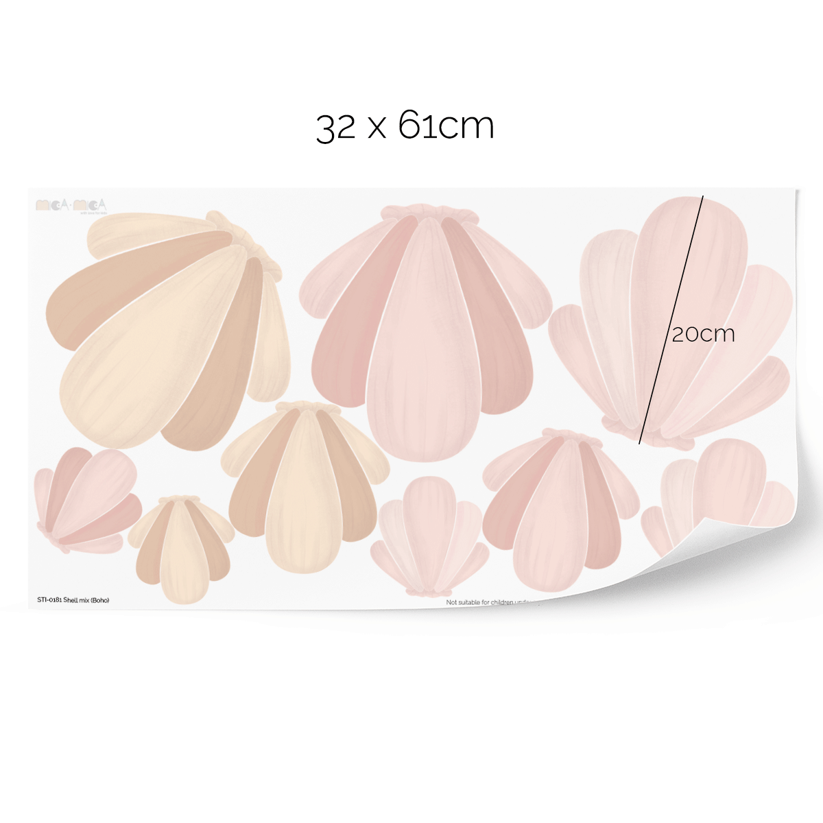 Shell mix wall stickers - Boho vibes