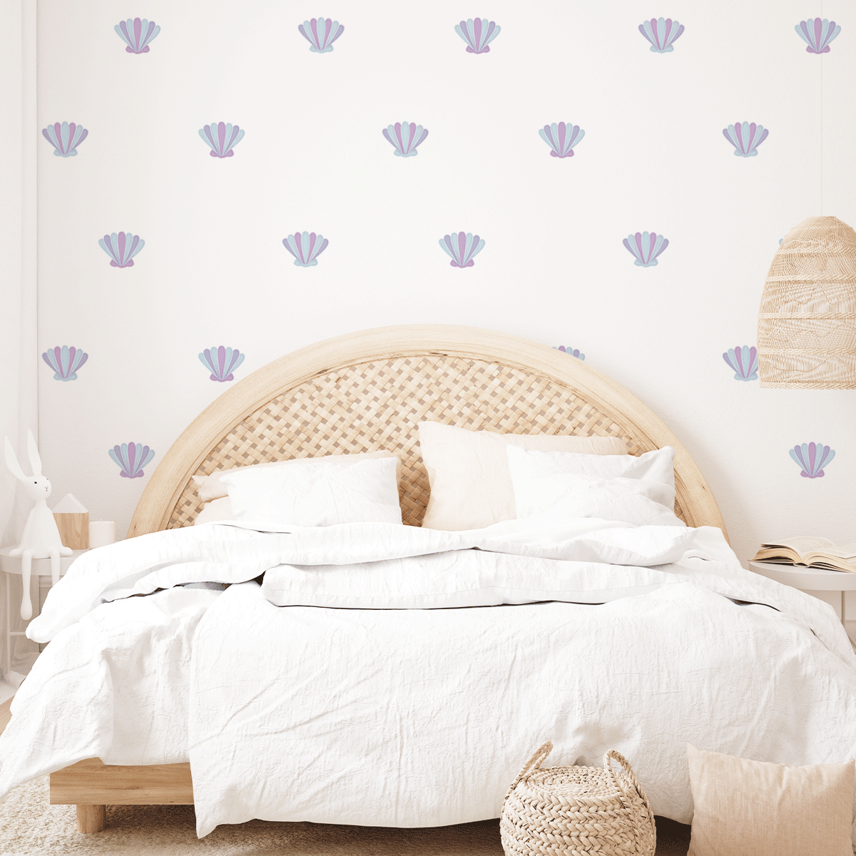 Mini-shells wall stickers - Pink & Blue Splash