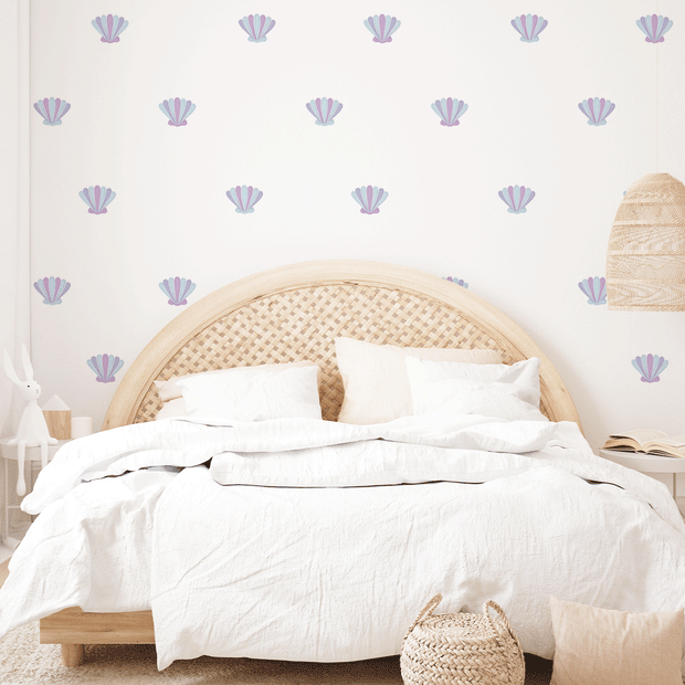 Mini-shells wall stickers - Pink & Blue Splash