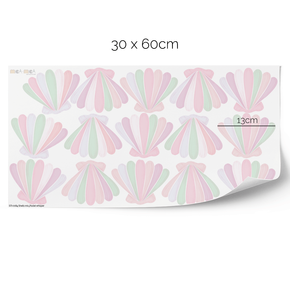 Cheeky mermaid tail wall stickers - Pastel whisper