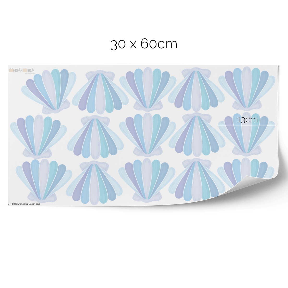 Mini-shells wall stickers - Oceanblue