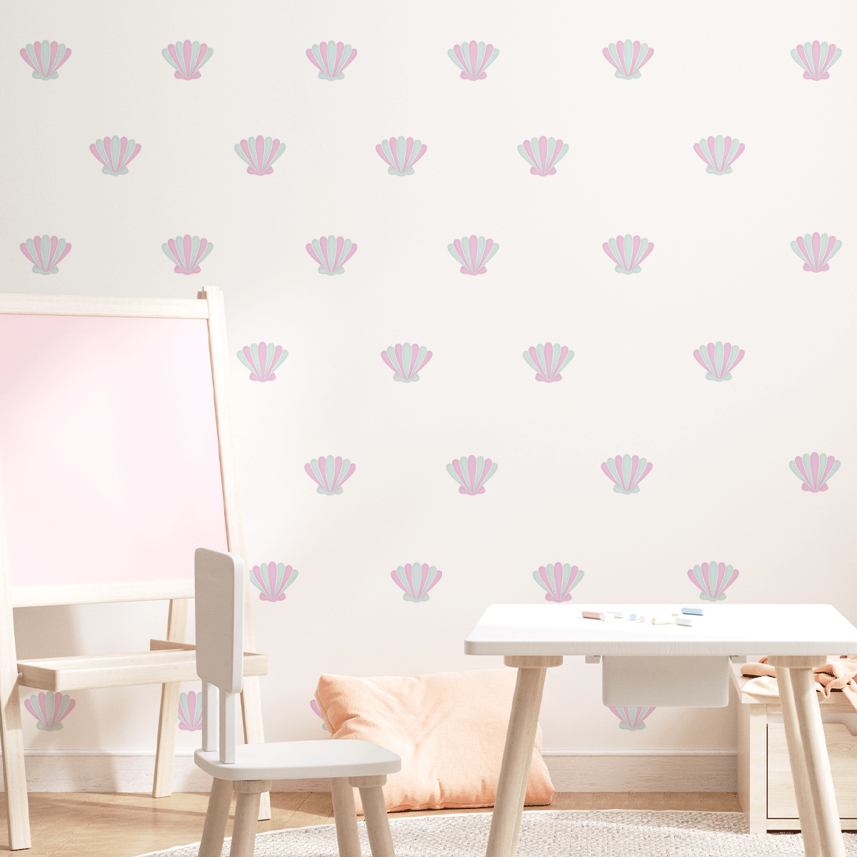 Cheeky mermaid tail wall stickers - Colourful charm