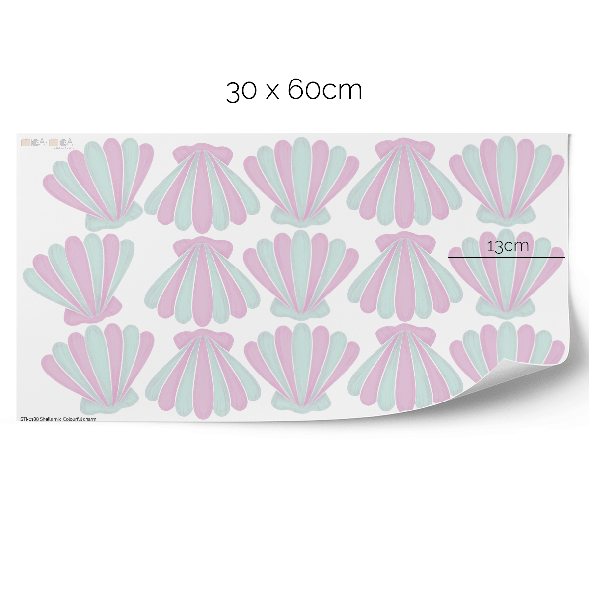 Mini-shells wall stickers - Colourful charm