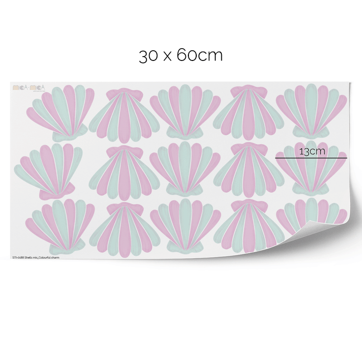 Cheeky mermaid tail wall stickers - Colourful charm