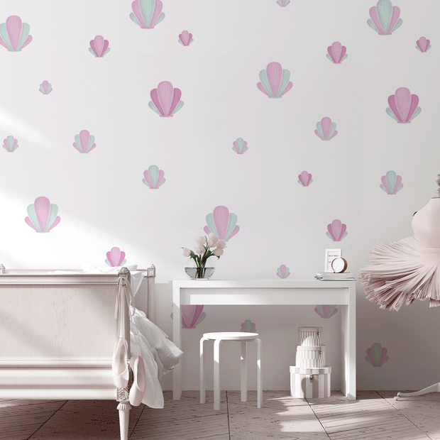 Shell mix wall stickers - Colourful charm