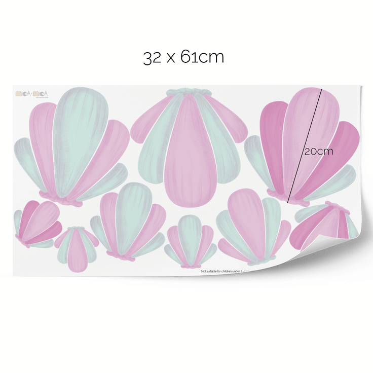 Shell mix wall stickers - Colourful charm