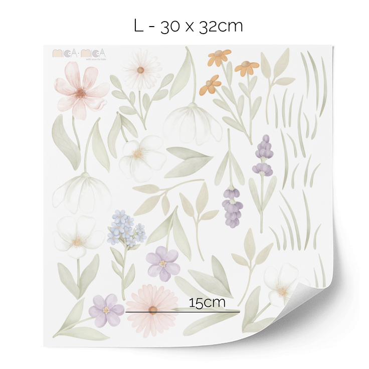 Wall stickers - Running horse in flower meadow