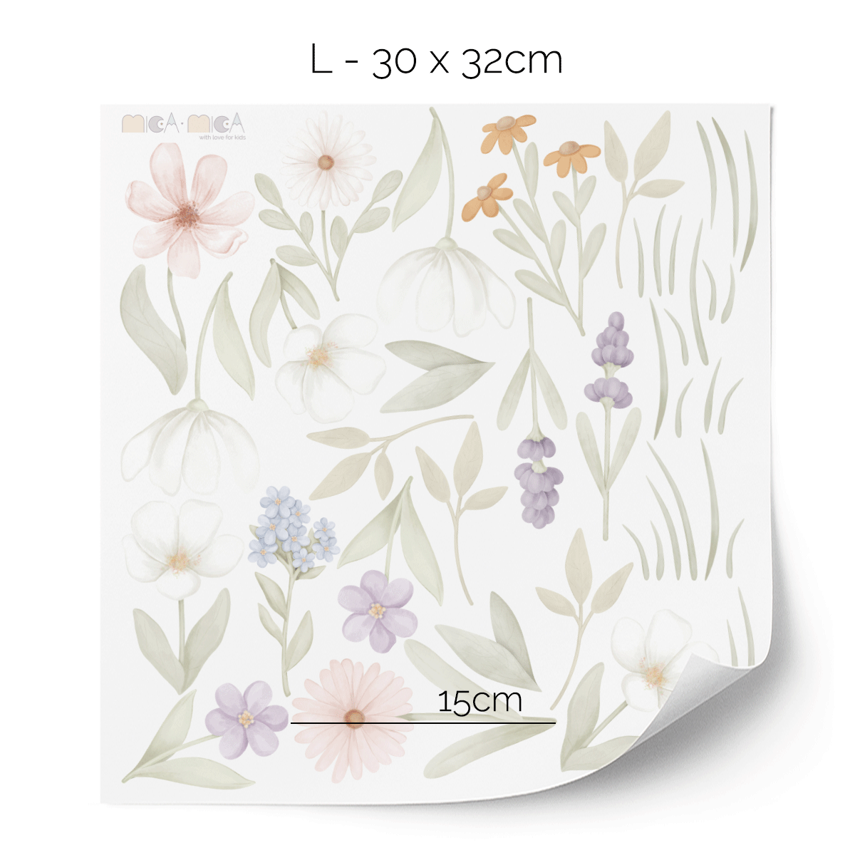 Wall stickers - Tree with flower meadow