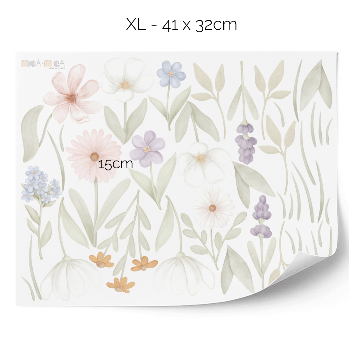 Wall stickers - Running horse in flower meadow