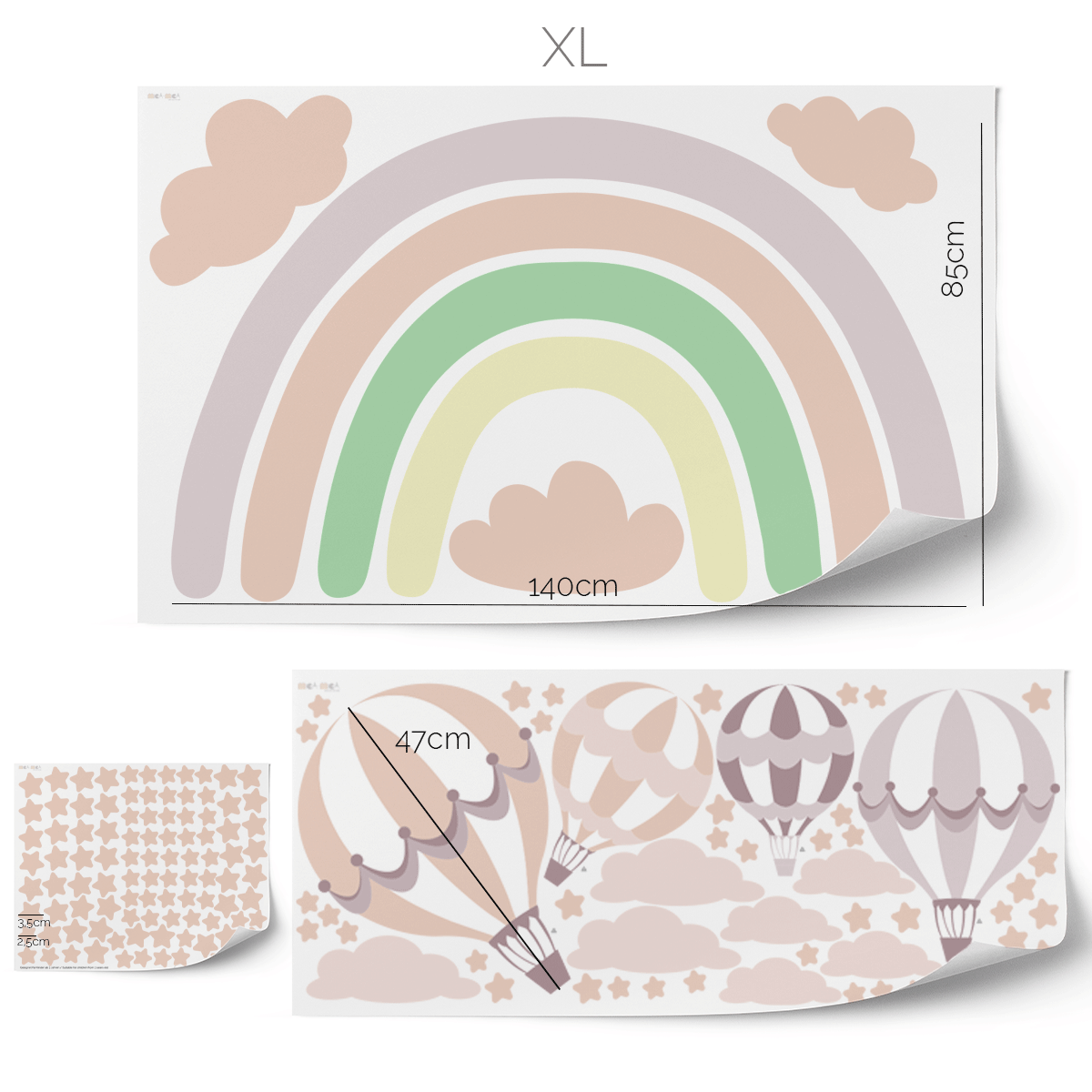 Rainbow wall sticker (Pastel)