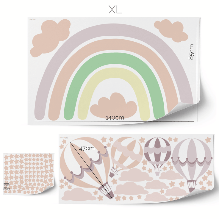 Rainbow wall sticker (Pastel)