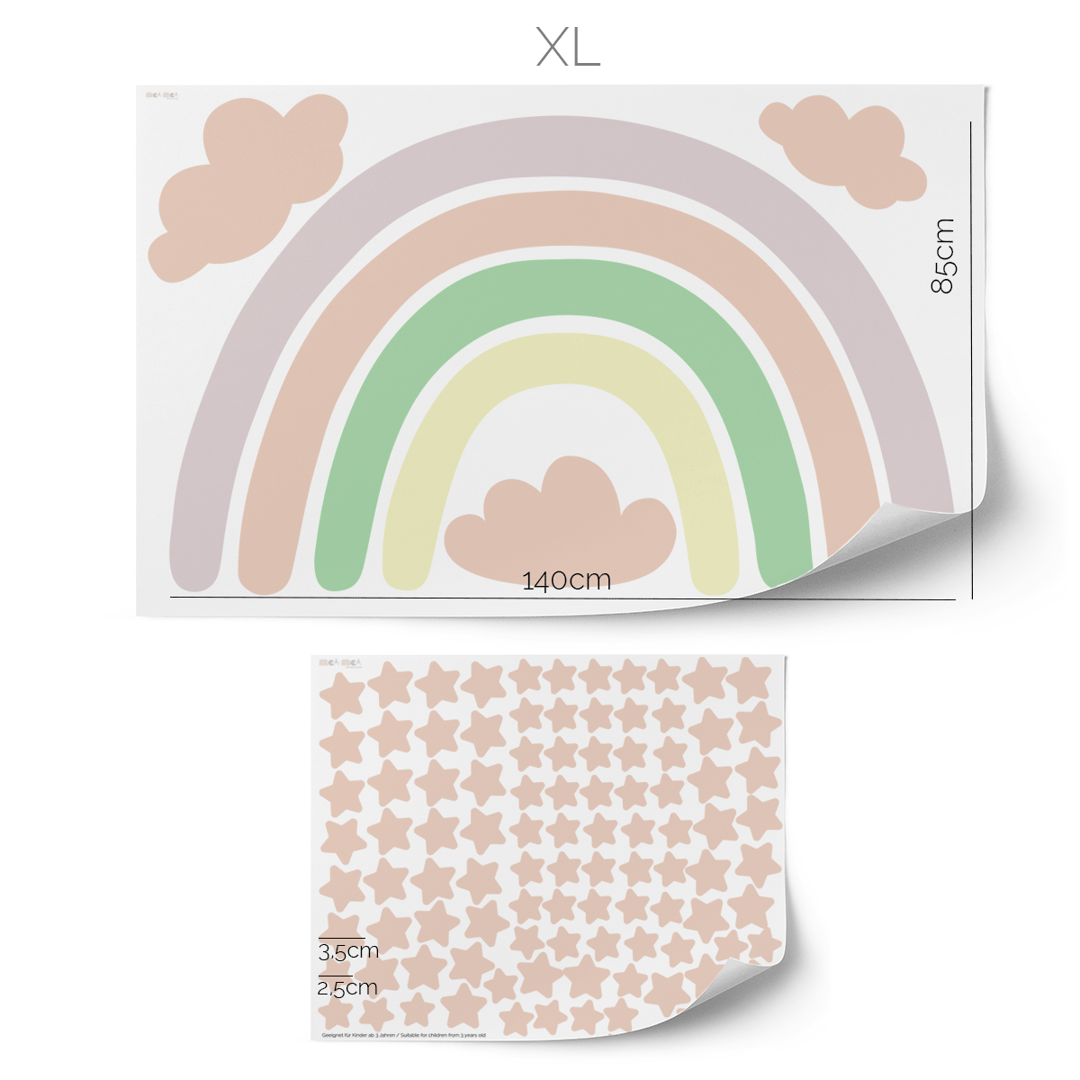 Rainbow wall sticker (Pastel)