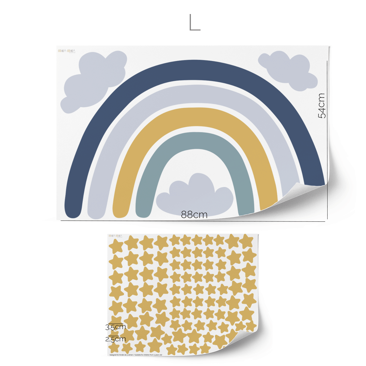 Rainbow wall sticker (Blue)