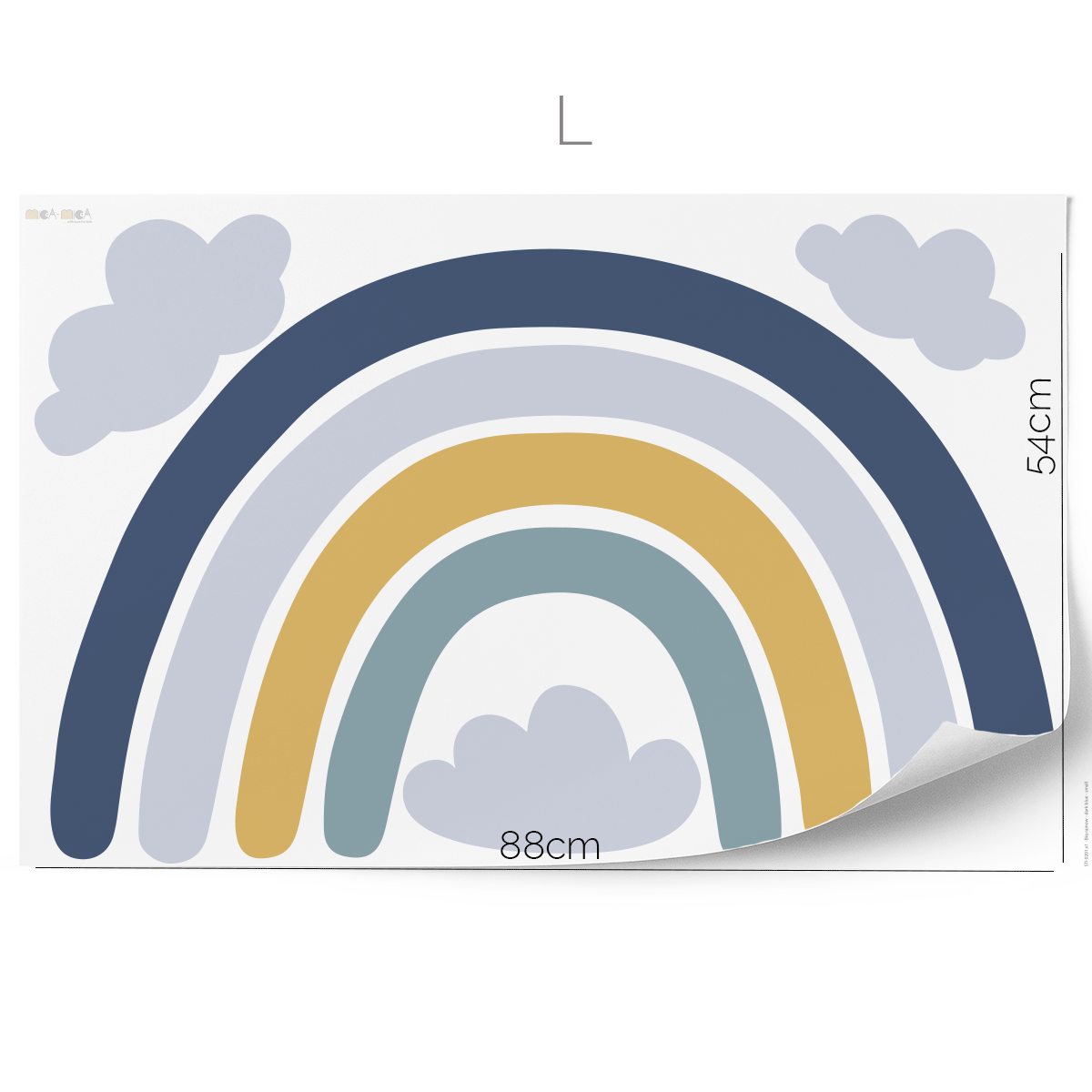 Rainbow wall sticker (Blue)