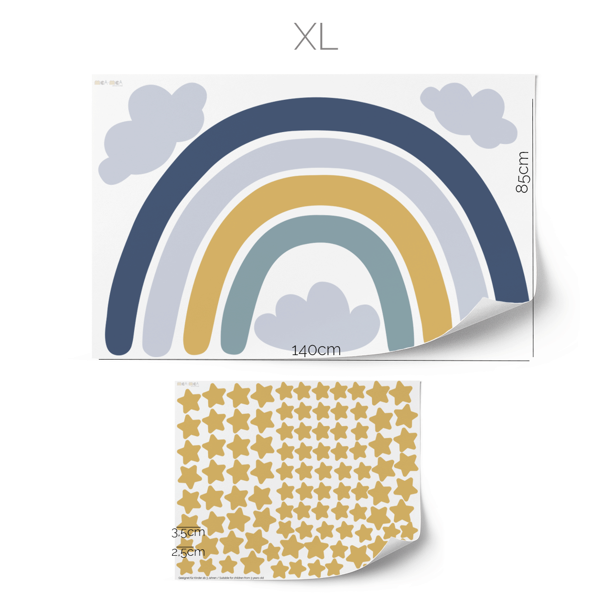 Rainbow wall sticker (Blue)