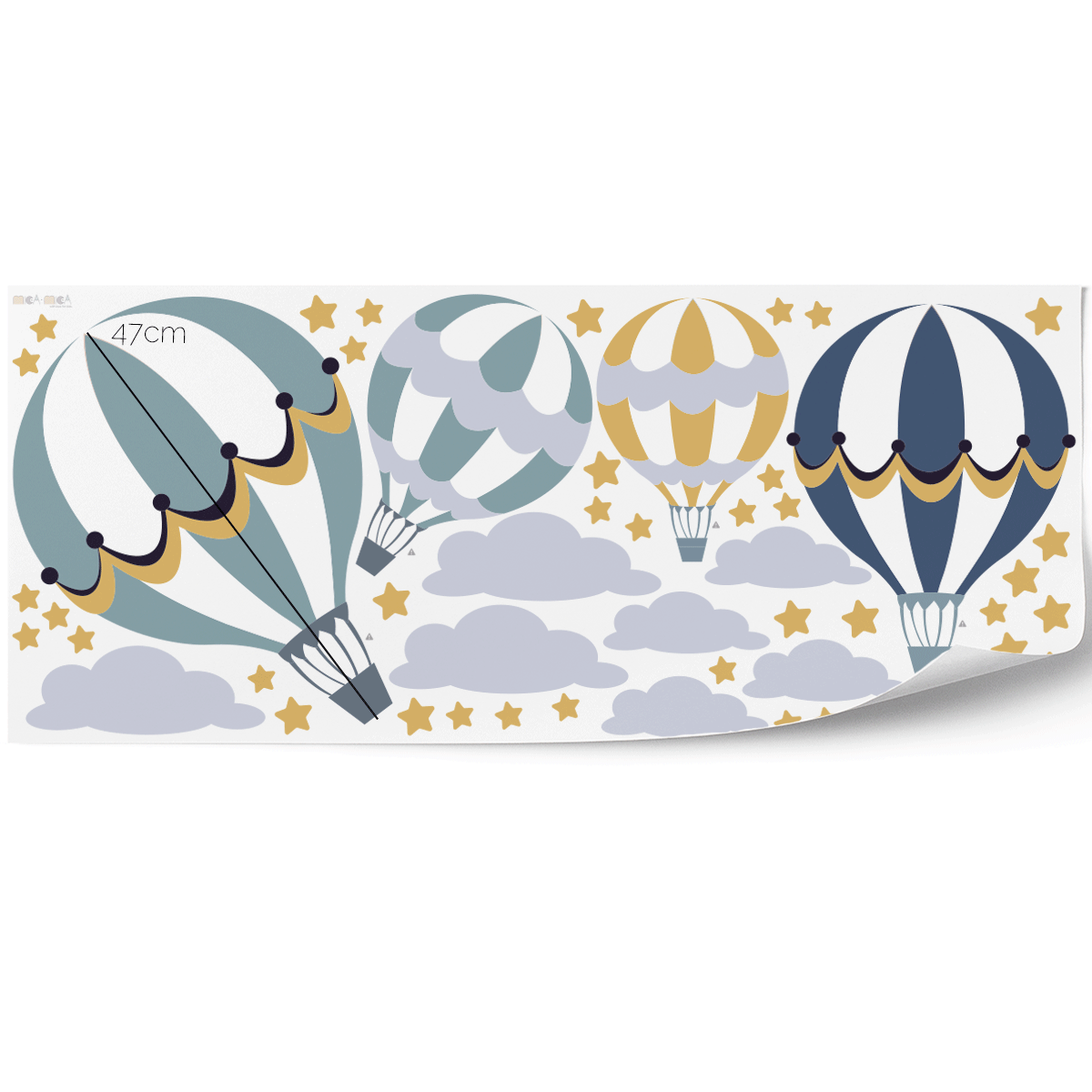 Rainbow wall sticker (Blue)