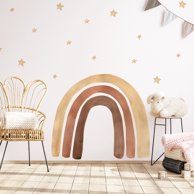 Watercolour rainbow wall stickers