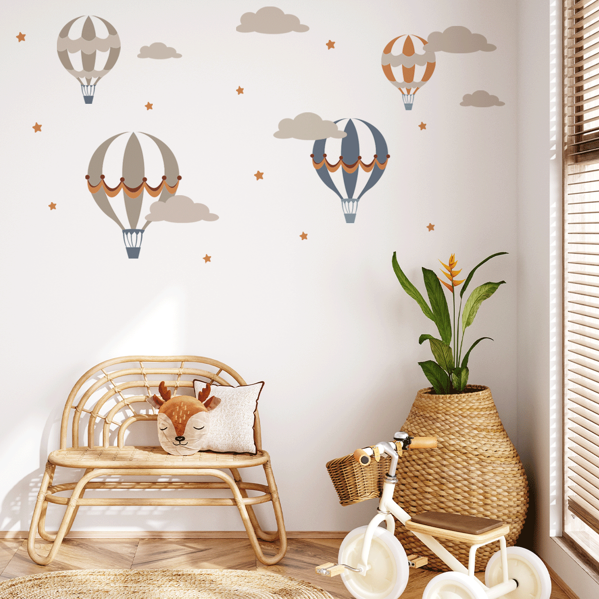 Air balloons wall stickers - Up and away
