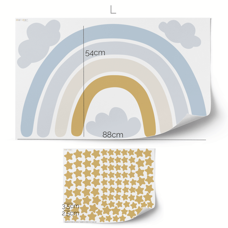 Rainbow wall sticker Mustard